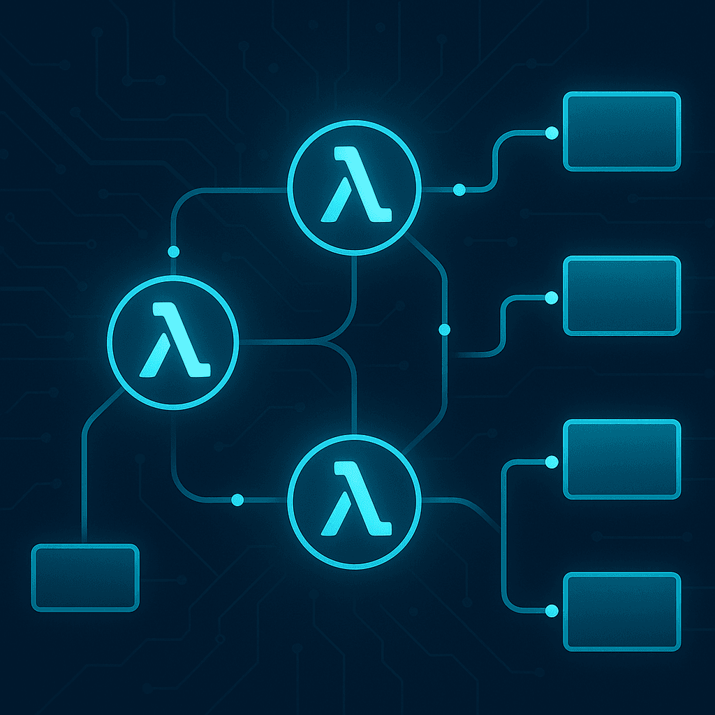 Serverless architecture with AWS Lambda functions and event flow